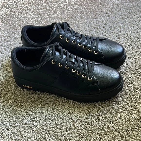 Aldo | Shoes | Aldo Black Sneakers Minimalist Design Mens  display picture 2